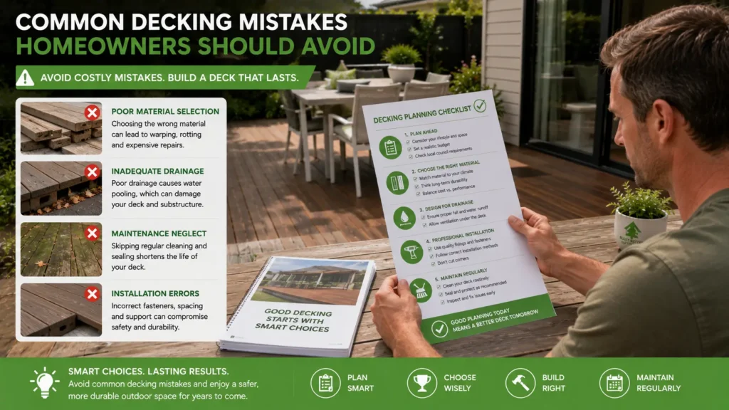 Common decking mistakes homeowners should avoid in Christchurch