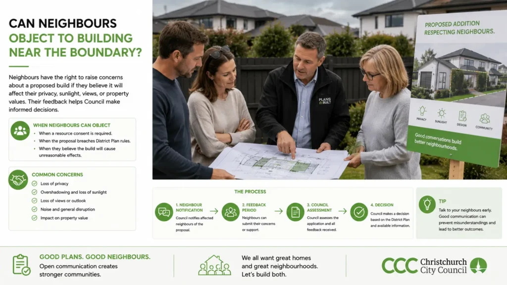 Neighbour objections and boundary building projects Christchurch