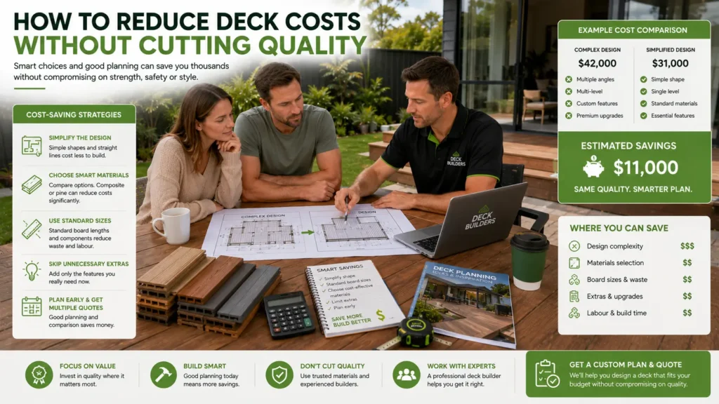 Ways to reduce deck building costs without sacrificing quality in New Zealand.